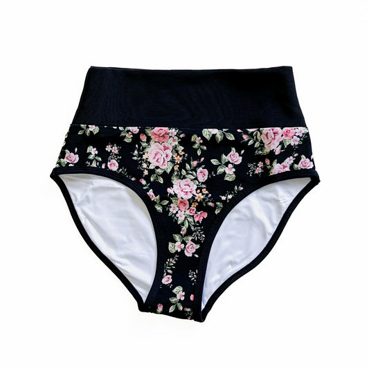 Midnight Floral High Waisted Bikini