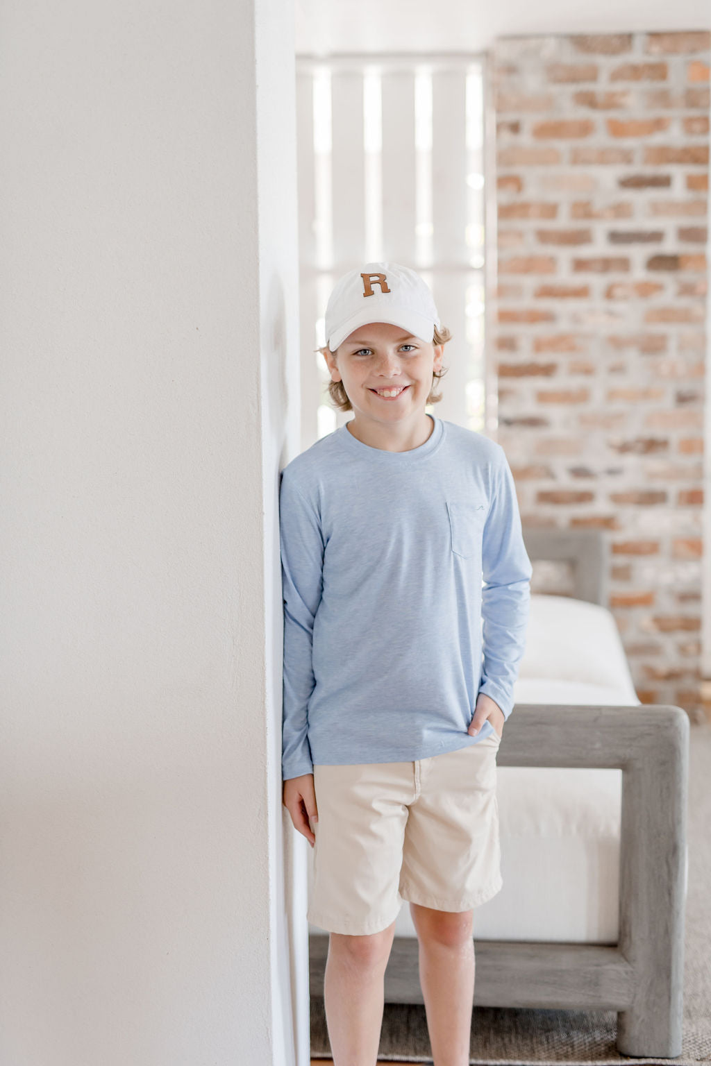 Kids Bamboo Heathered Long Sleeve Tee