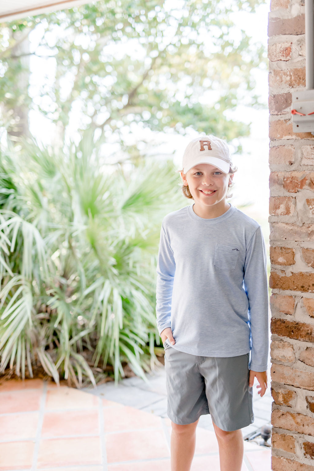 Kids Bamboo Heathered Long Sleeve Tee