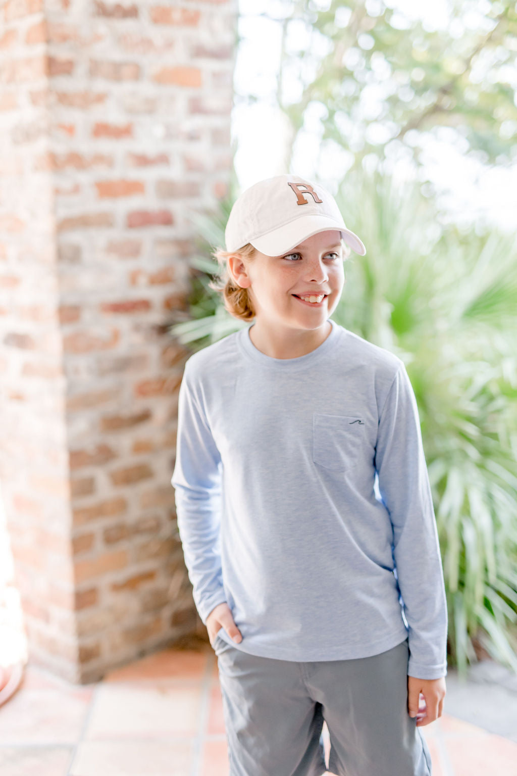 Kids Bamboo Heathered Long Sleeve Tee