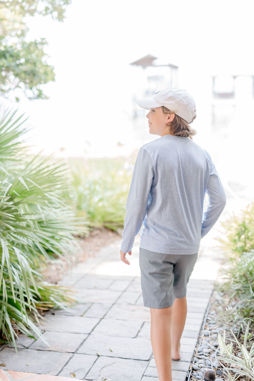 Kids Bamboo Heathered Long Sleeve Tee