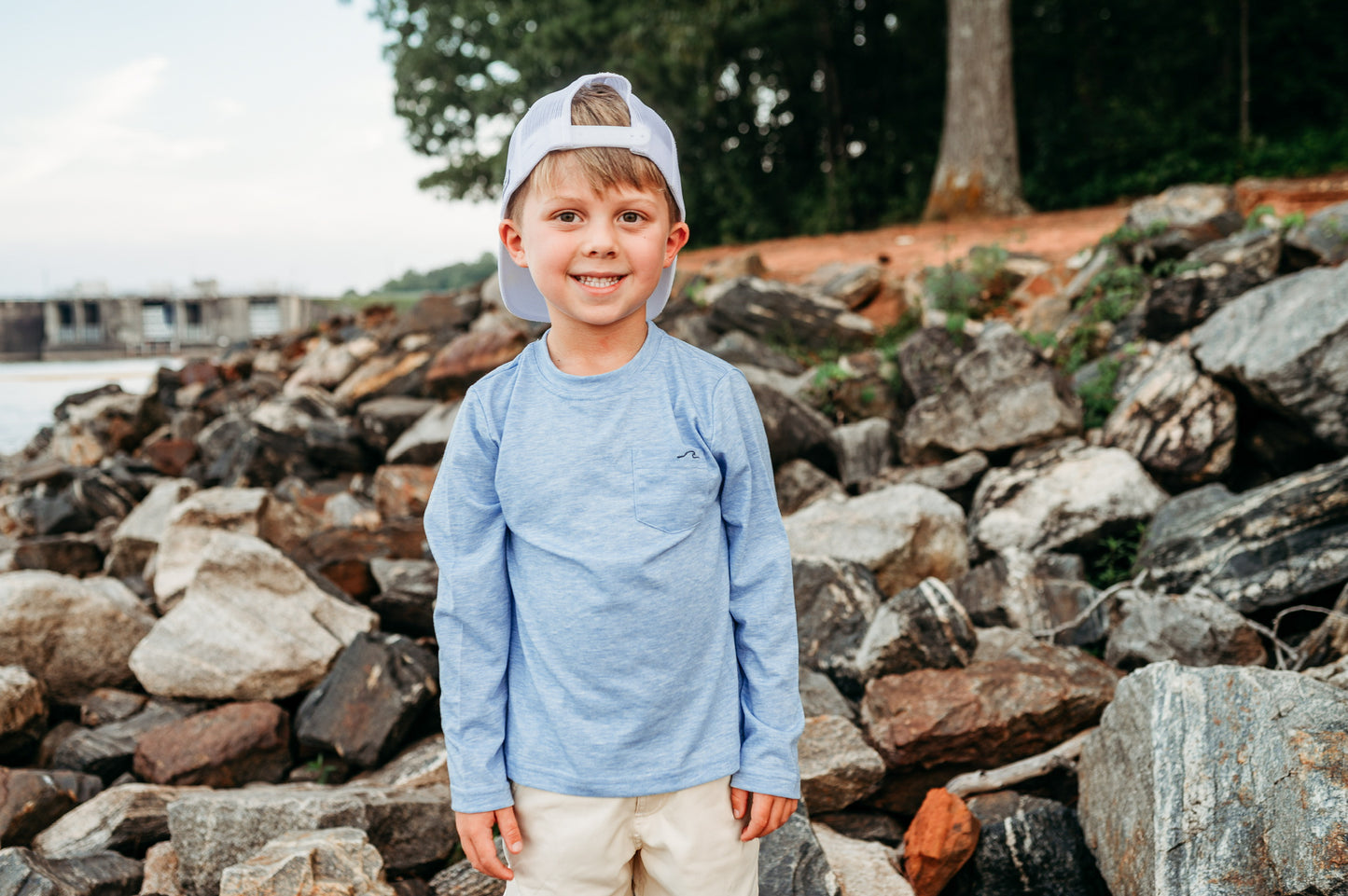 Kids Bamboo Heathered Long Sleeve Tee